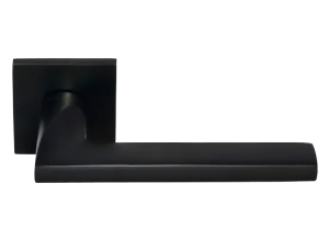 KAFFEE, ручка дверная на квадратной накладке MH-50-S6 BL, цвет - черный