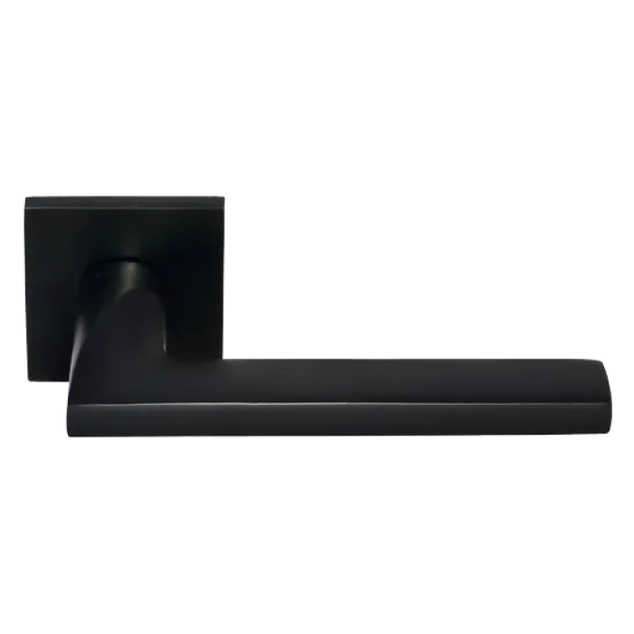 KAFFEE, ручка дверная на квадратной накладке MH-50-S6 BL, цвет - черный