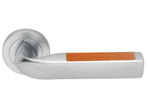 MATRIX-2 R2 CSA/NERO, ручка дверная, цвет -  матовый хром/черный