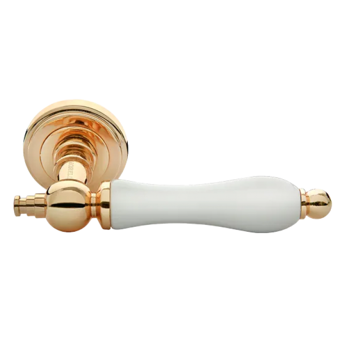 MART, ручка дверная MH-42-CLASSIC PG/W, цвет - золото/белый
