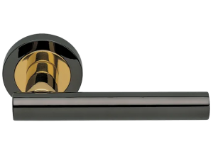 CALLA R2 NNO, ручка дверная, цвет - черный хром/золото