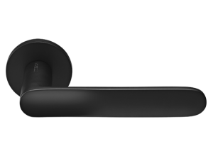 GARAK  ручка дверная на круглой розетке 6 мм, MH-59-R6 BL, цвет - чёрный