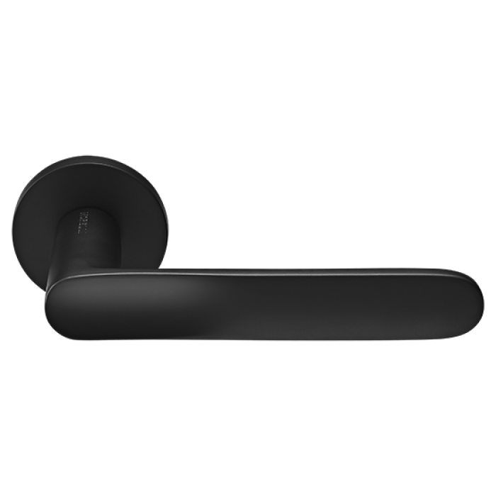 GARAK  ручка дверная на круглой розетке 6 мм, MH-59-R6 BL, цвет - чёрный