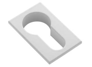 LUX-KH-SM BIA, накладка на евроцилиндр, цвет - белый