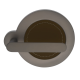 PLANET ANT/TESTA DI MORO, ручка дверная, цвет - антрацит/вставка - кожа темно-коричневая