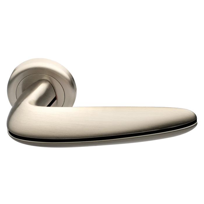 SUNRISE R4 NIS/NERO, ручка дверная, цвет -  матовый никель/черный