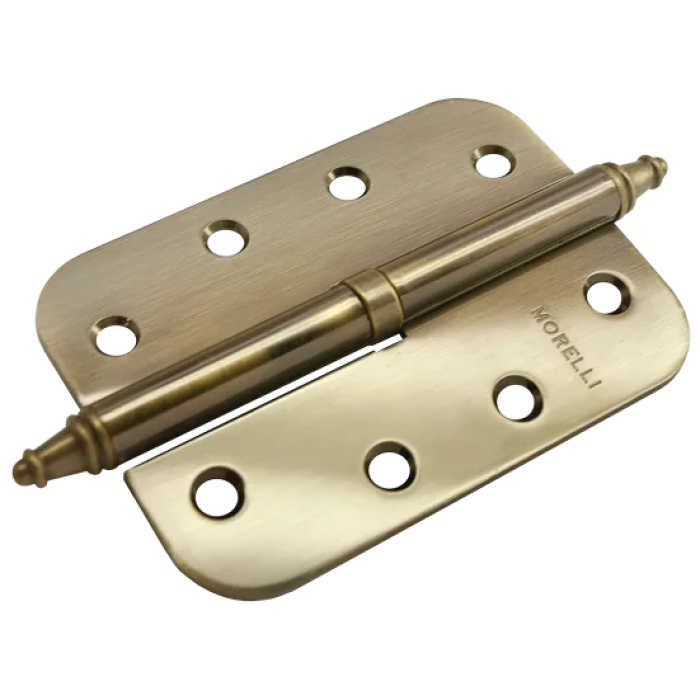 MS-C 100X70X2.5 AB L, петля стальная скругленная левая, цвет - бронза