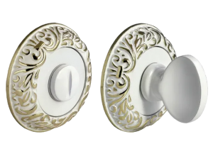 MH-WC-CLP W/PC, завертка дверная, цвет - белая эмаль/хром