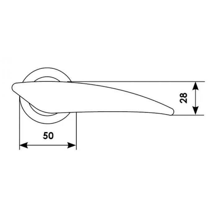 BOLID R2 NIN, ручка дверная, цвет - черный никель