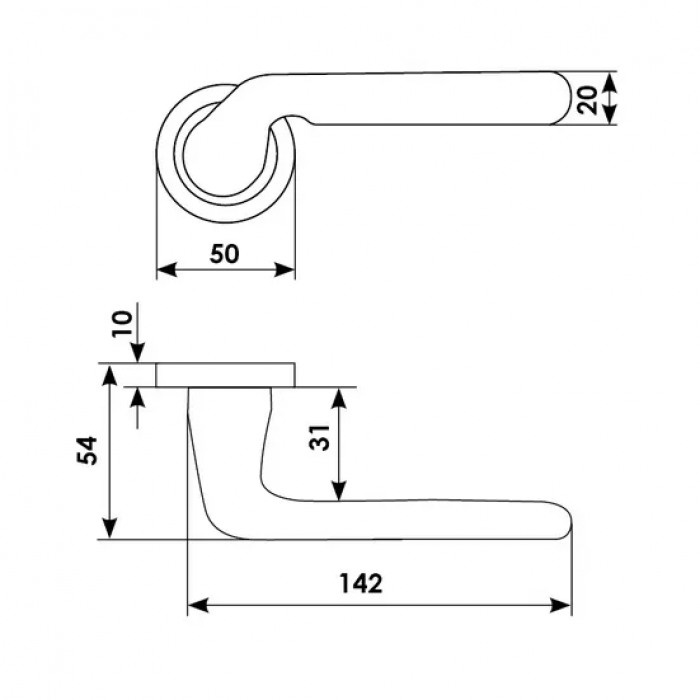NIRVANA R2 NIN, ручка дверная, цвет -  черный никель