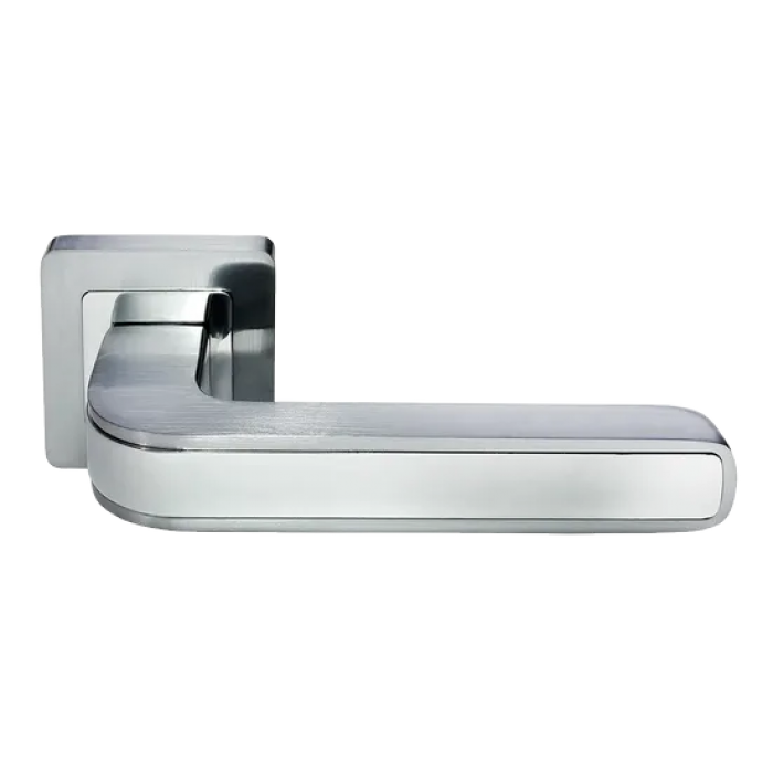 EON, ручка дверная на квадратной накладке MH-46 SC/CP-S55, цвет - матовый хром/хром
