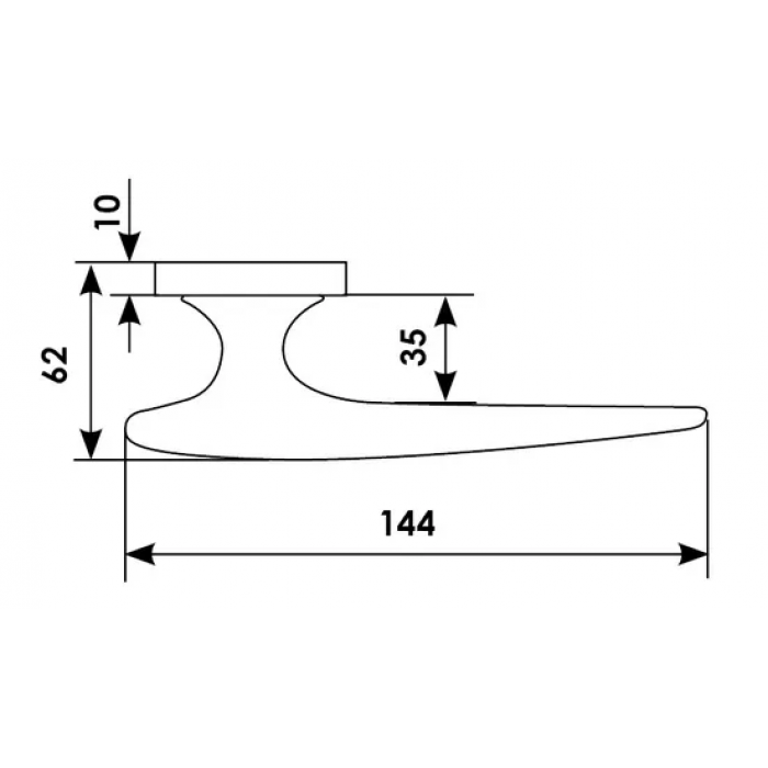 BOLID R2 NIN, ручка дверная, цвет - черный никель
