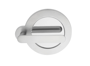 PLANET CSA/TESTA DI MORO, ручка дверная, цвет - мат. хром/вставка - кожа темно-коричневая