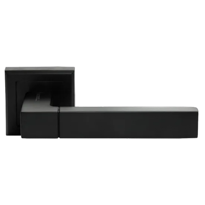 FUKOKU, ручка дверная на квадратной накладке MH-28 BL-S, цвет - черный