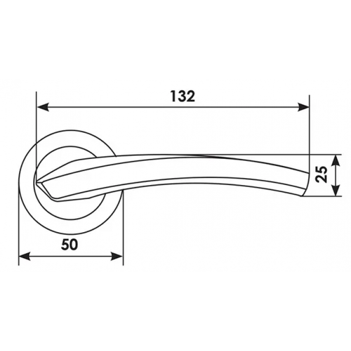 WIND, ручка дверная NC-9 CSA, цвет - мат. хром