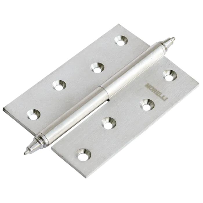 MB 100X70X3 SN R C, петля латунная с коронкой правая, цвет - бел.никель