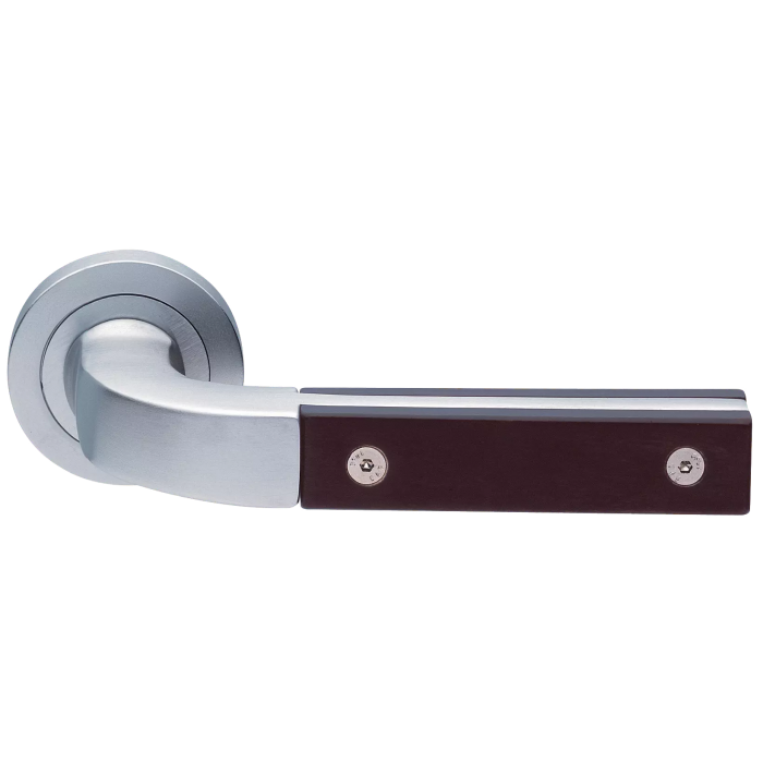 TREE R2 CSA/WENGE, ручка дверная, цвет -  матовый хром/венге