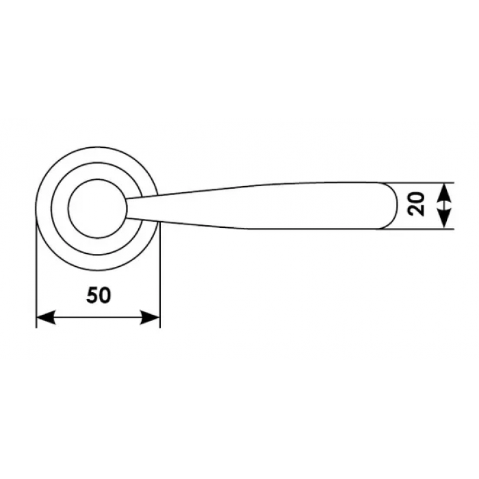 PINOKKIO R4 NIS, ручка дверная, цвет - матовый никель