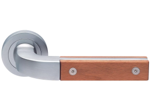 TREE R2 CRO/FAGGIO, ручка дверная, цвет -  хром/бук