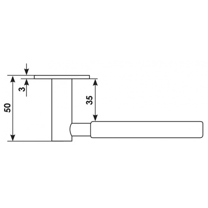 CLOUD, ручка дверная NC-4 CSA, цвет - мат. хром