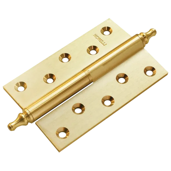 MB 120X80X3.5 SG R C, петля латунная с коронкой правая, цвет - мат.золото