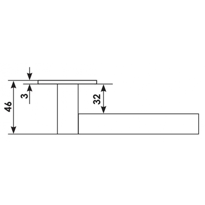 ISLAND, ручка дверная NC-1-S CSA/CRO, цвет - мат. хром/хром