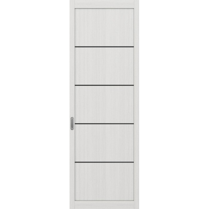 -Перегородка 101АПП.11111 Ясень серебристый/молдинг чёрный