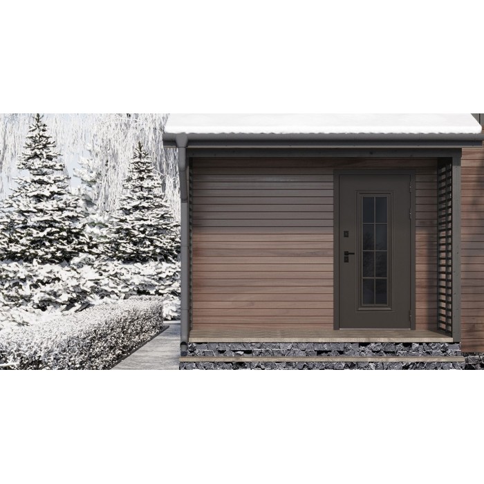 -Стальная дверь Тундра с окном (терморазрыв 3к)