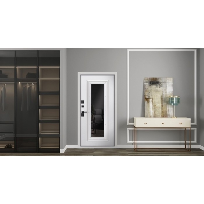 -Стальная дверь Тундра с окном (терморазрыв 3к)