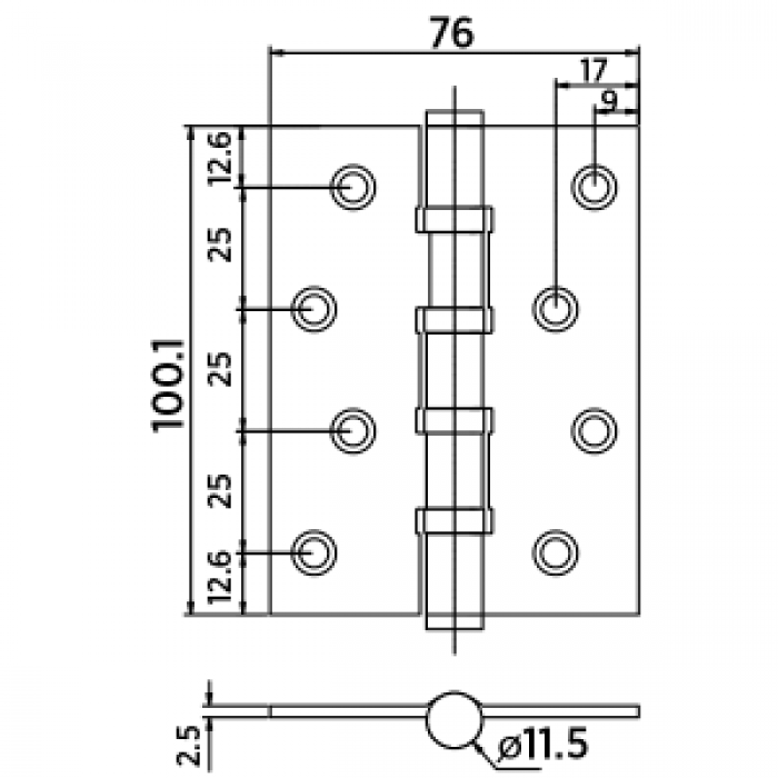 B020-C 100X75X2.5-4BB-1GR