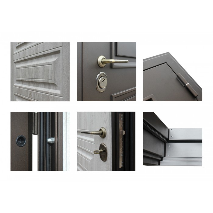 АСД-Стальная дверь Аляска Сосна белая (терморазрыв 3к)