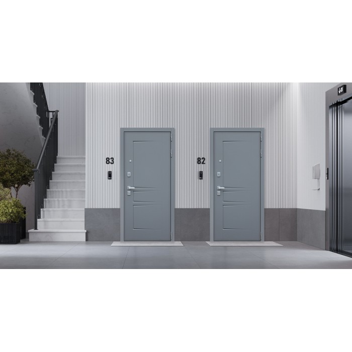 Стальная дверь "Челси" с зеркалом