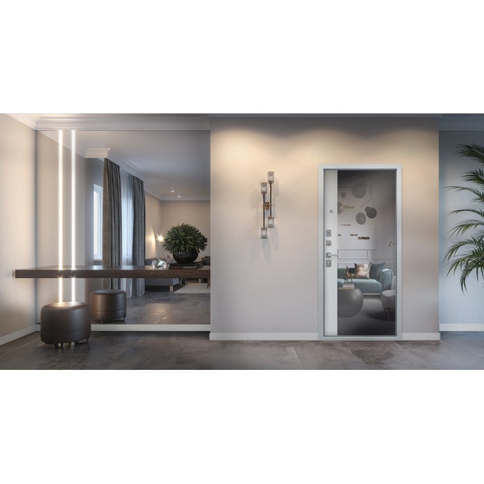 Стальная дверь "Челси" с зеркалом