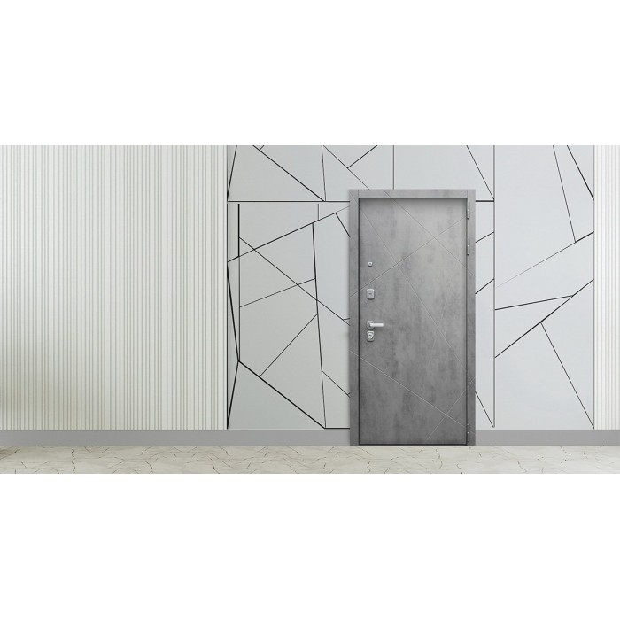 АСД-Стальная дверь Дуэт Б с зеркалом