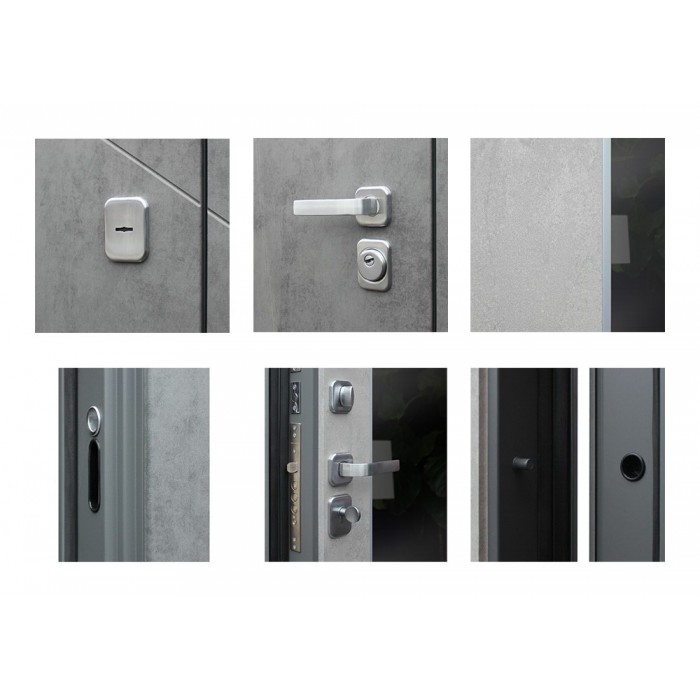 АСД-Стальная дверь Дуэт Б с зеркалом