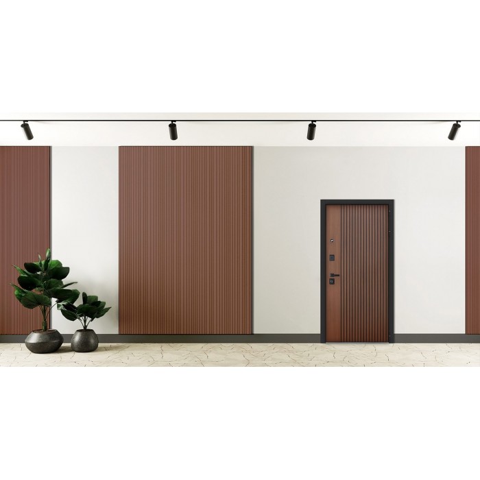 Стальная дверь "Фаворит" с матовым зеркалом. Заказная модель.