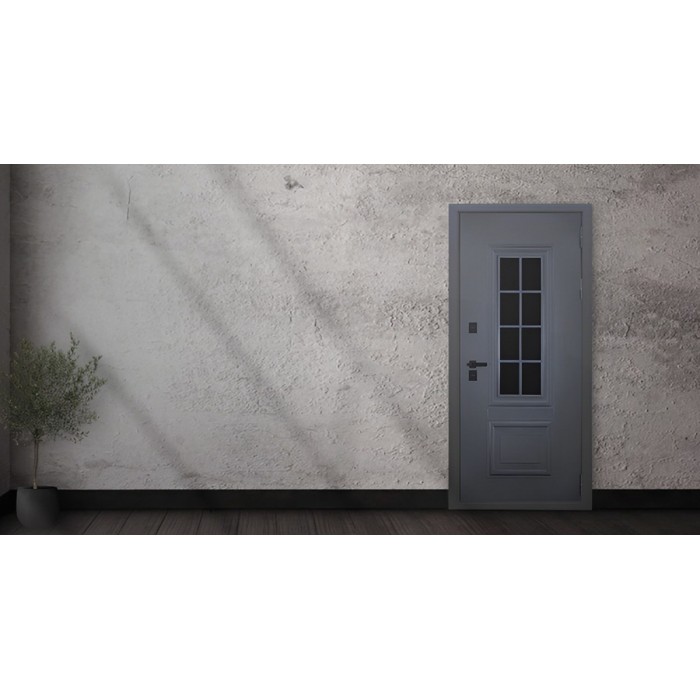 Стальная дверь "Galant" с окном (терморазрыв 3к). Заказная модель.