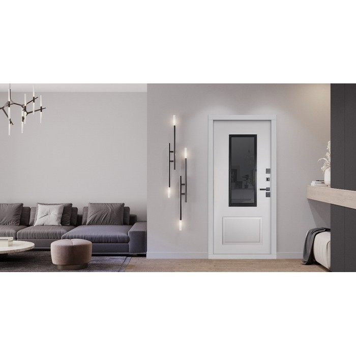 Стальная дверь "Galant" с окном (терморазрыв 3к). Заказная модель.