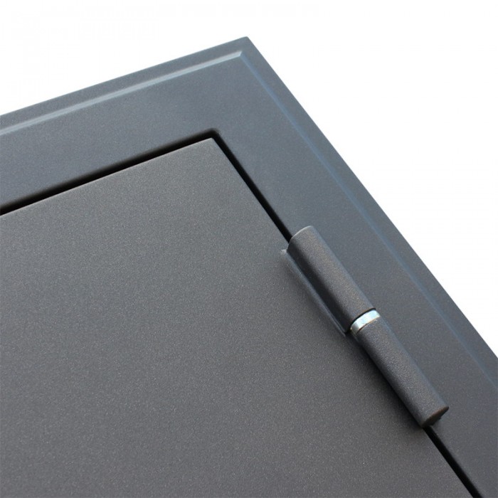 Стальная дверь "Grand Lux light 2" с окном и лазерной резкой (терморазрыв 3к). Заказная модель.