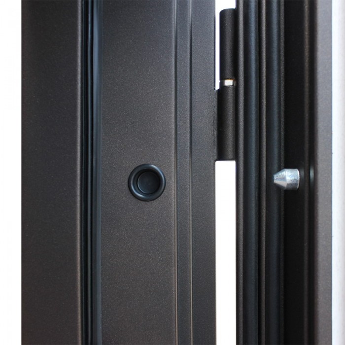 Стальная дверь "Grand Lux light 2" с окном и лазерной резкой (терморазрыв 3к). Заказная модель.