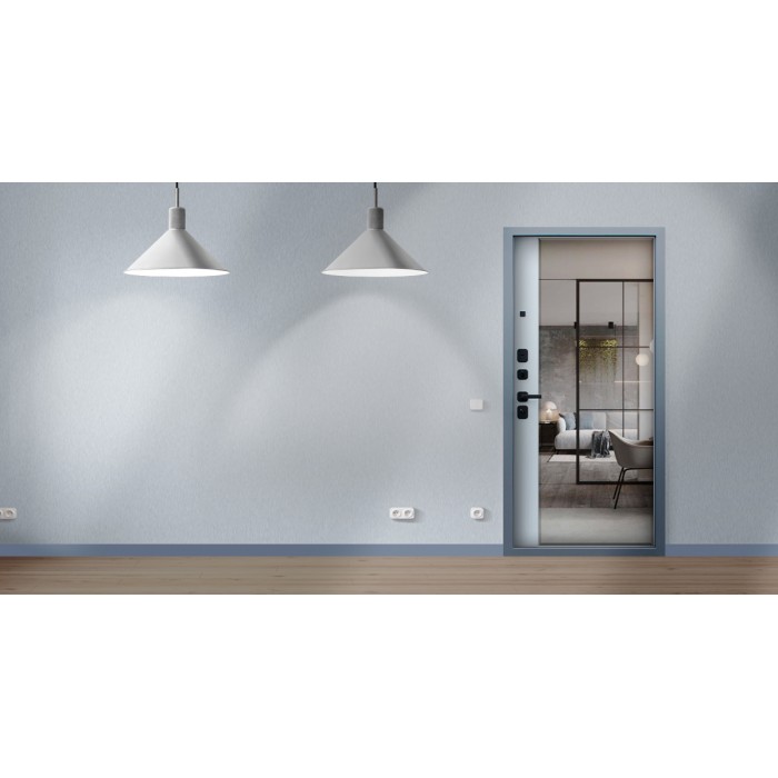 АСД-Стальная дверь Манчестер с зеркалом