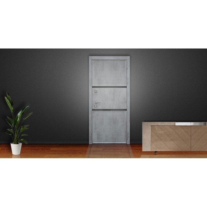 Стальная дверь "Мегаполис". Заказная модель.