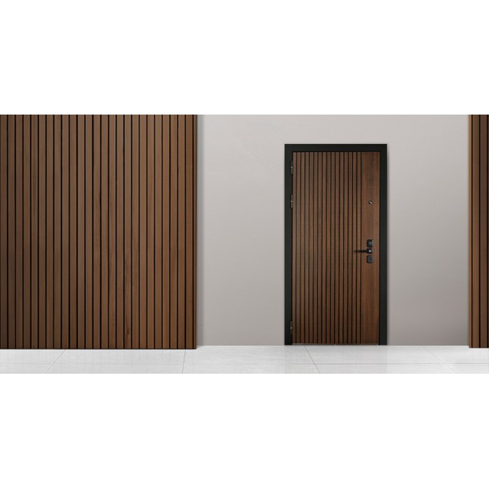 Стальная дверь "Сенатор с зеркалом". Заказная модель.