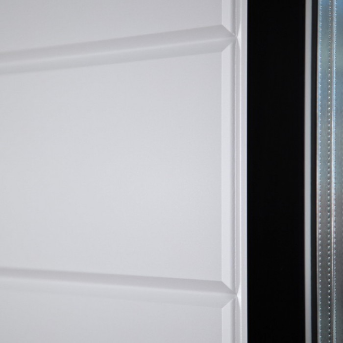 Стальная дверь "Снегирь" с окном (терморазрыв 3к). Заказная модель.