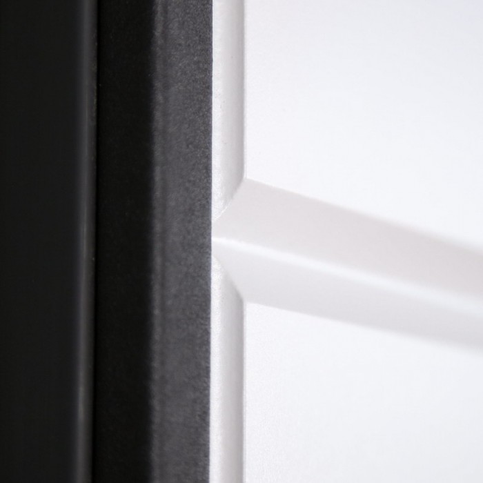 Стальная дверь "Снегирь" с окном (терморазрыв 3к). Заказная модель.