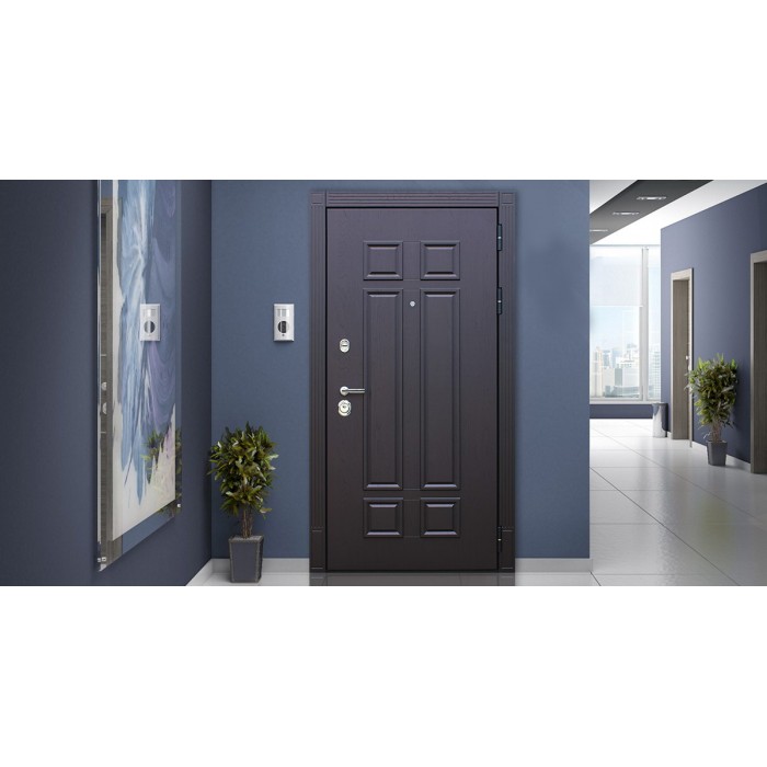 Стальная дверь "Виват" с зеркалом. Заказная модель.